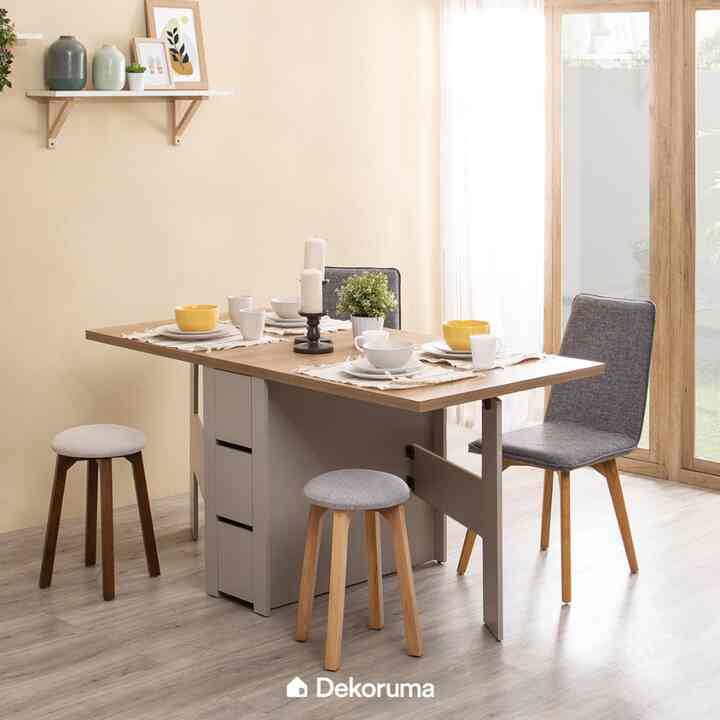 Yver Meja Makan Kayu Lipat