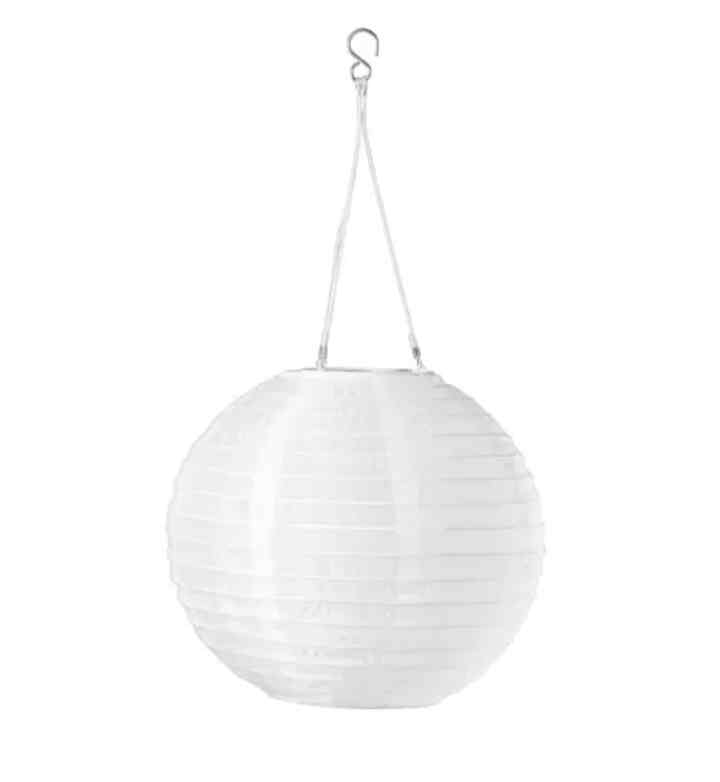 SOLVINDEN Led solar-powered pendant lamp, outdoor/globe white, 30 cm