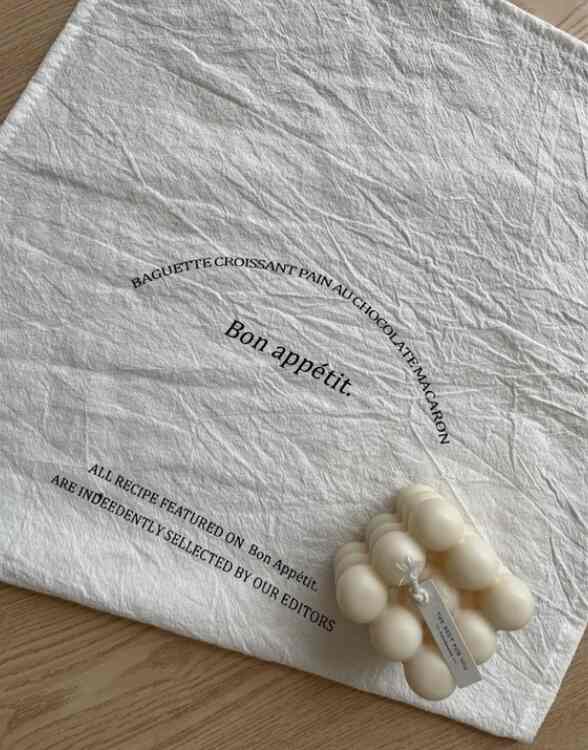 French Letter Napkin - Bon Apetit