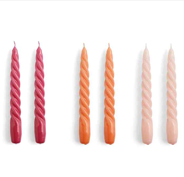 CANDLE TWIST SET OF 6 キャンドルセット［6色］