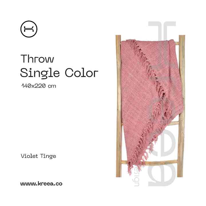 Throw blanket 100% cotton - size 140x220