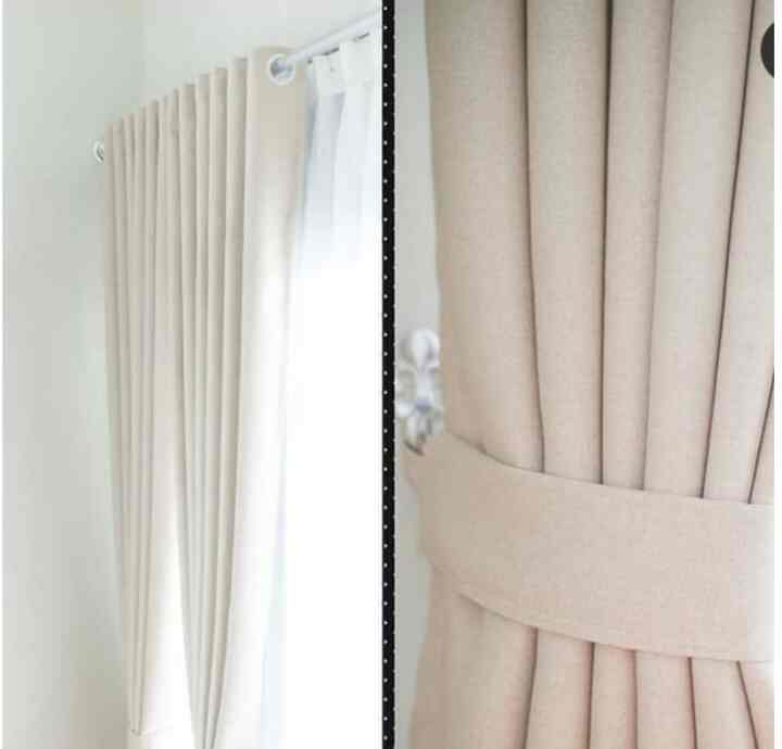 Gorden blackout polos serat L 150 xT 200 tinggi 2 meter