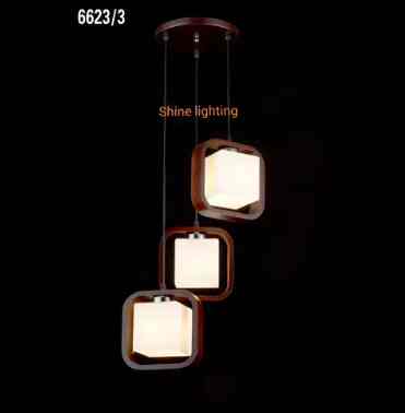 Lampu gantung minimalis / kotak kayu ruang makan