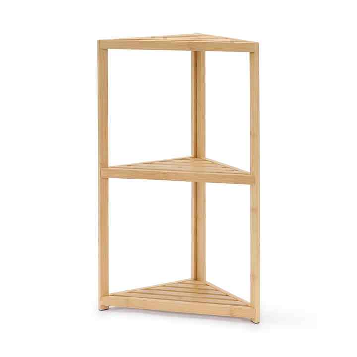 竹材 コーナーラック３段