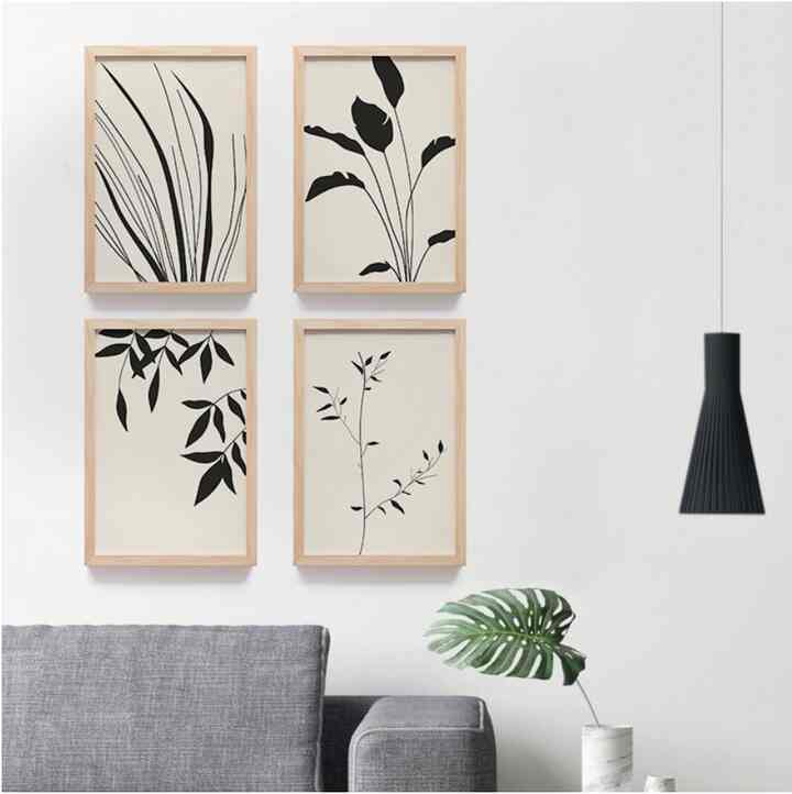 Home Decor Milimalis Lukisan Tanaman Daun