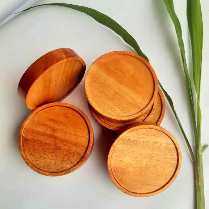 Wooden Coaster Diameter 8cm
