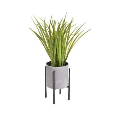 Arthome Tanaman Artifisial Rumput Dengan Stand Logam