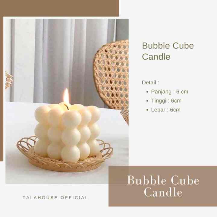 Bubble cube candle