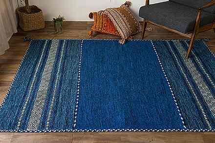 キリムラグ インド綿 ラグマット［6色］