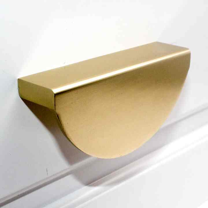 Semi Circular Brushed Gold Handle
