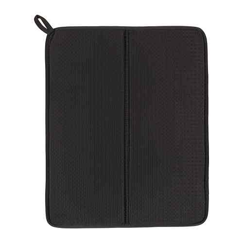 NYSKÖLJD Taplak pengering alat makan, abu-abu tua, 44x36 cm