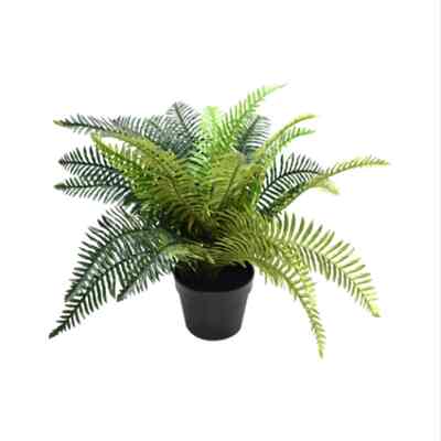 Tanaman artifisial boston fern dengan pot