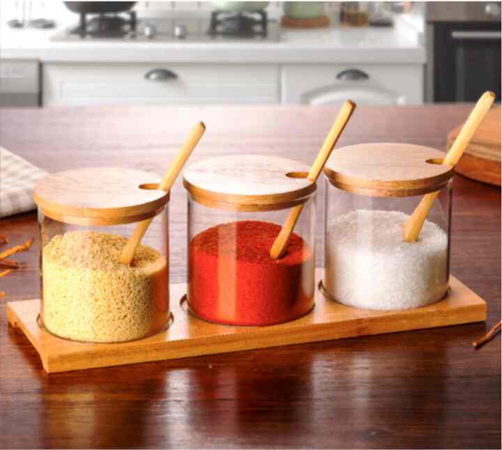 Spices Jar, Wooden Lid, 300ml