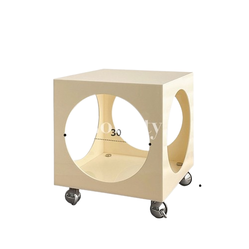 円形空ろアクリルミニサイドテーブル