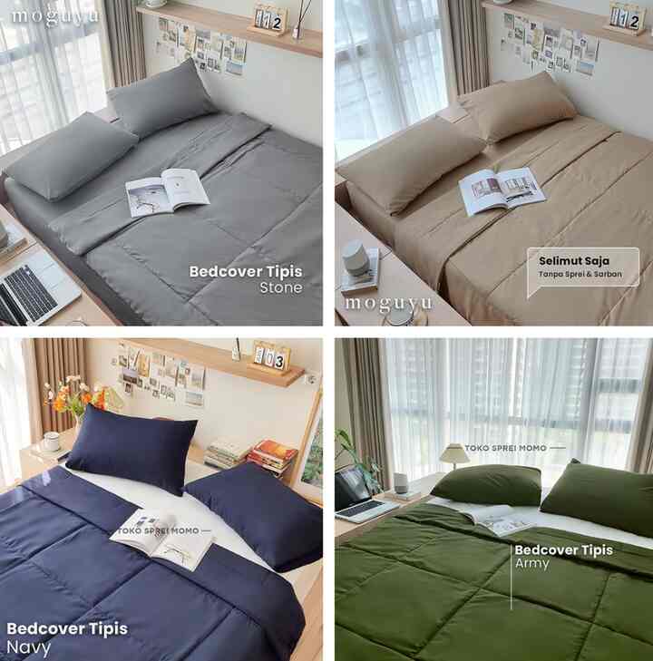 Bedcover Polos Ukuran Double Lite Edition