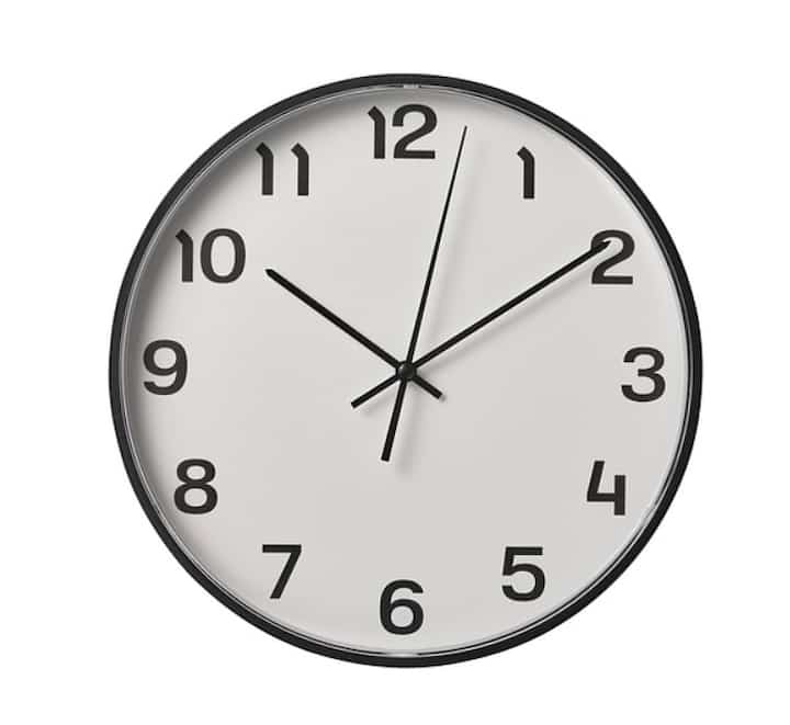 PLUTTIS Jam dinding, voltase rendah