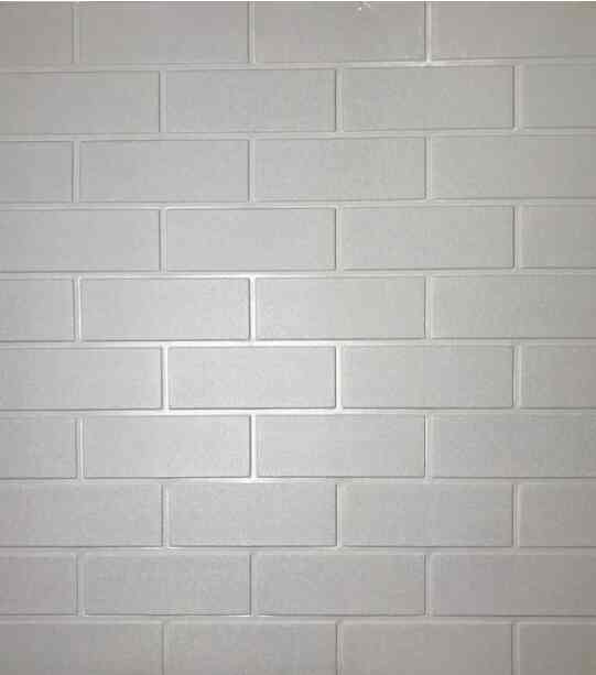 wallpaper dinding 3D foam bata putih 70x77cm