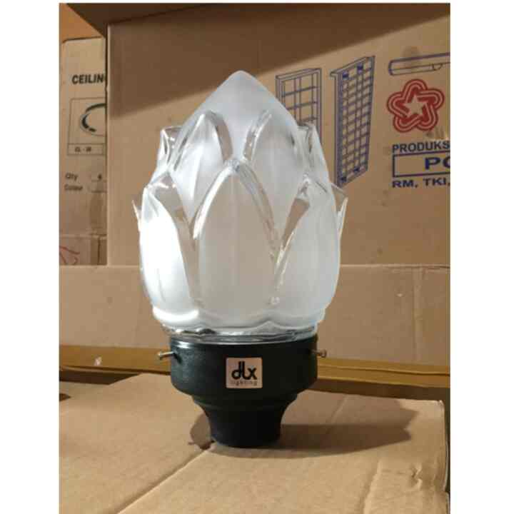 lampu taman pilar kaca naga