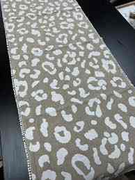 Table Runner- Leopard Pom