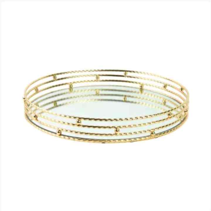 Alas Tempat Lilin Dekorasi 27.5 Cm - Gold