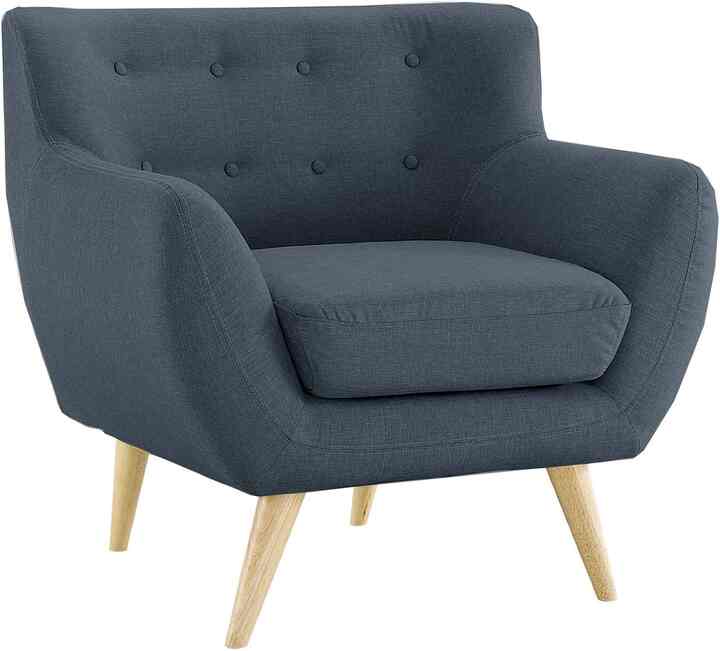 Mid-Century Modern Fabric Accent Arm Lounge Chair