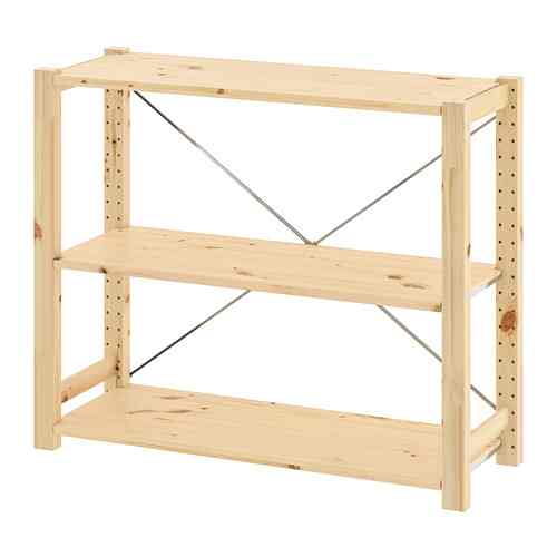 IVAR 1 section/shelves, pine, 89x30x73 cm