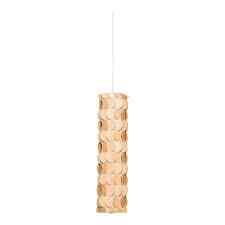 Sculptural Birch Wood Pendant Lamp - 22″