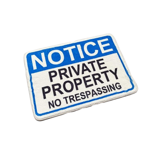 NOTICE PRIVATE PROPERTY フロアマット