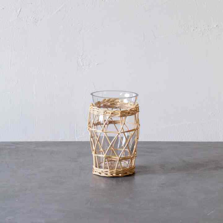 ウィッカー ガラスベース ブーケ