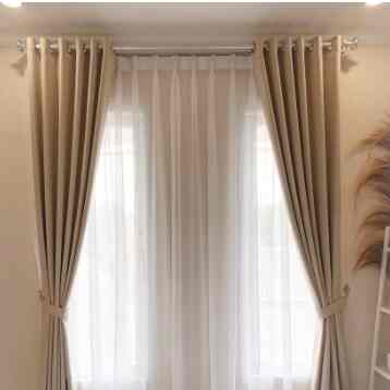 Gorden Warna Beige Blackout Tinggi 230 dan 250cm