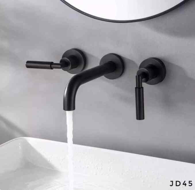 Keran Air Tembok Kran Aer Wall Dinding Wastafel Hitam Black WEIN JD45