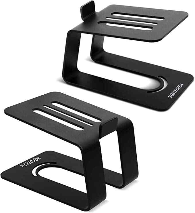 BQKOZFIN 小型 スピーカースタンド 卓上 スピーカー台