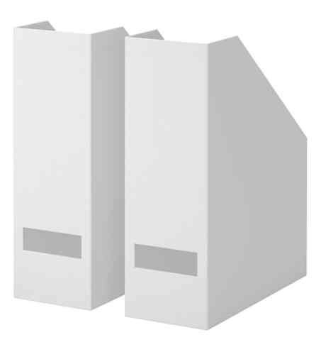 TJENA - File majalah, putih - 2pcs