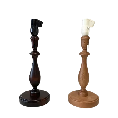 LED対応 木製 クラシック テーブルランプ キャッチ式 スタンド