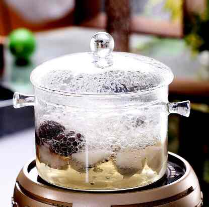 Panci Masak Kaca Transparan Tahan Panas Soup Pot Borosilicate