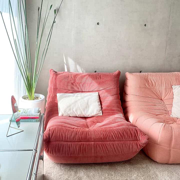 #ligneroset #リーンロゼ #usmハラー #ピンクインテリア #moebe #ムーべ #ミラー #miller #観葉植物 { 9 #Tanaman Dalam Ruangan} #インテリア #インテリア小物 #インテリアミラー