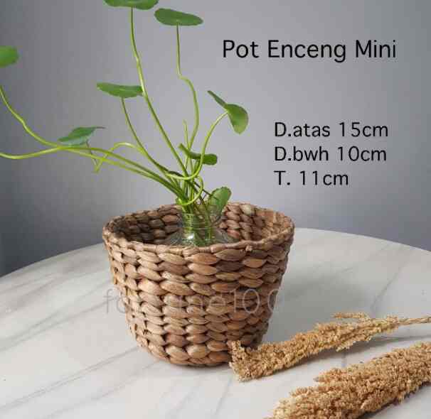 Pot Mini Anyaman Enceng Gondok