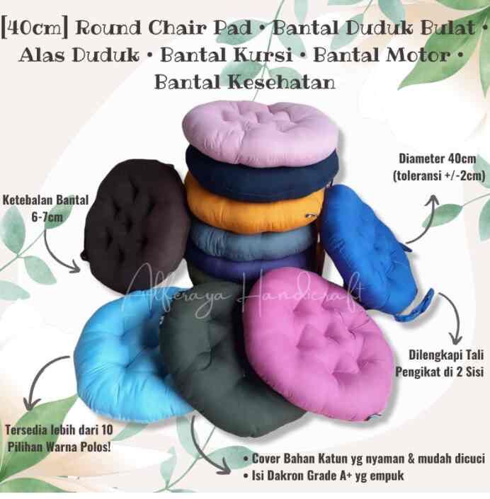 Bantal Duduk BULAT POLOS 40cm