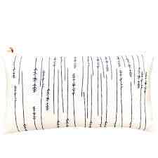 Worn Black Twigs Lumbar Pillow