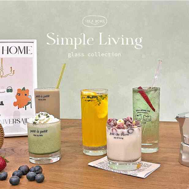 Gelas Kaca Homecafe Aesthetic 