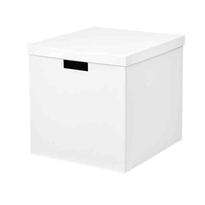 TJENA Kotak penyimpanan, putih, 32x35x32 cm