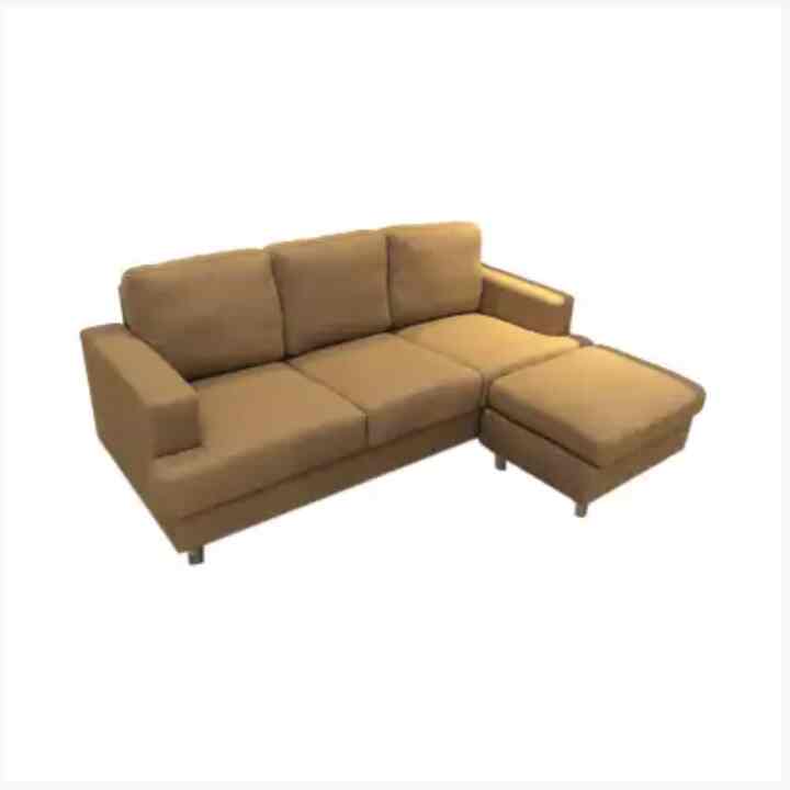 Carvel Sofa L Sectional Fabric - Cokelat