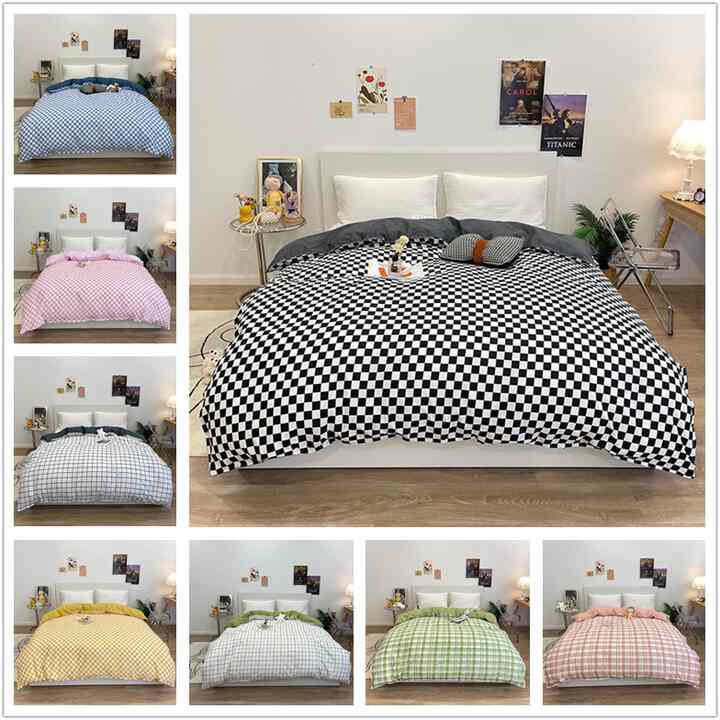 Sprei Bedcover Gingham Motif Kotak