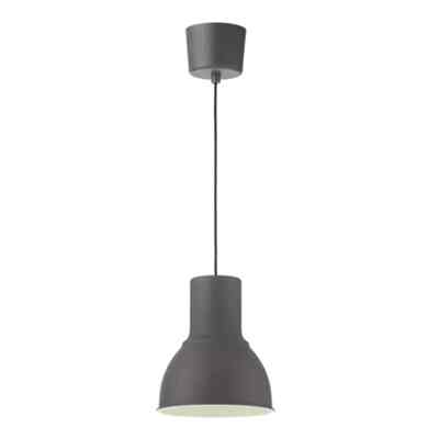 HEKTAR Lampu gantung, abu-abu tua, 22 cm