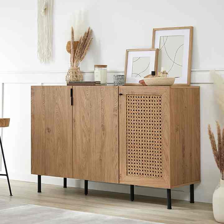 キャビネット 収納 木目［2色］