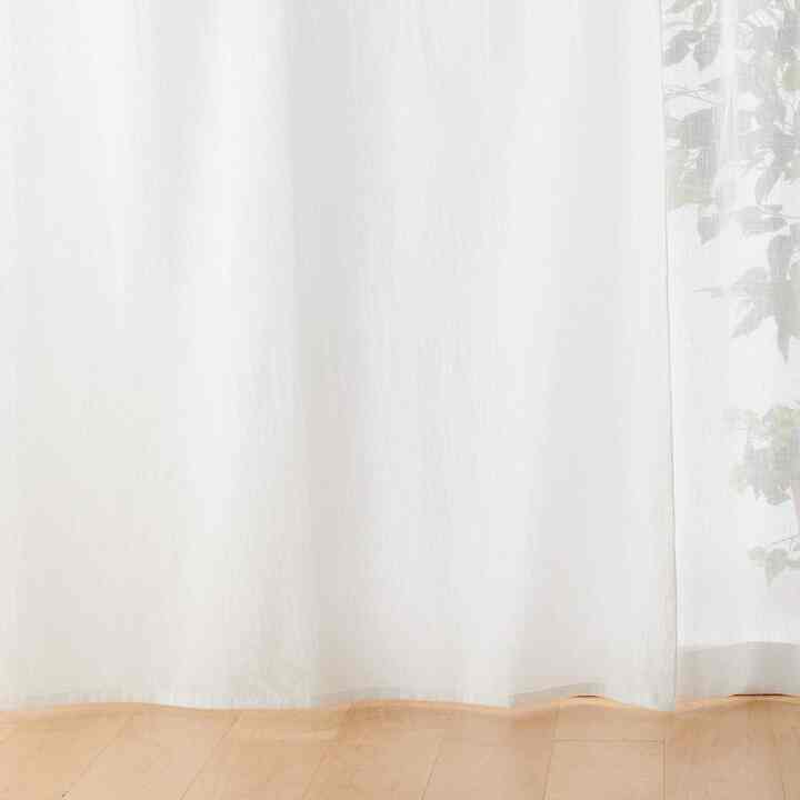 綿洗いざらしノンプリーツカーテン［3色・4サイズ］