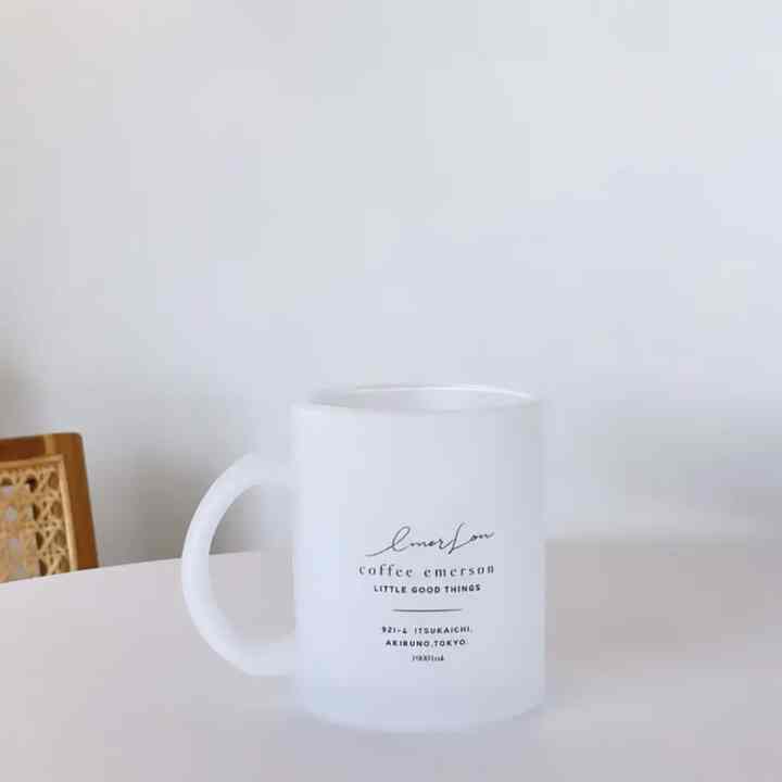 frosted glass mug フラストグラスマグ