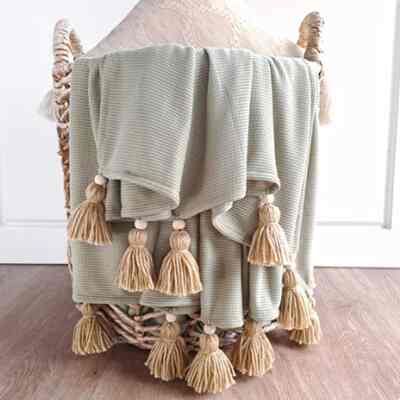 Avo Honey Tassel Throw 185 x 125