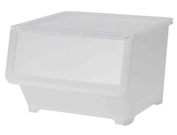 FIRRA Kotak dengan penutup, transparan, 44.5x42x31 cm