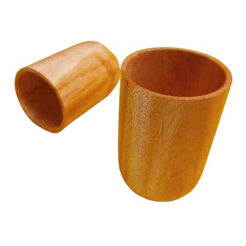Gelas Minum Kayu Mahoni